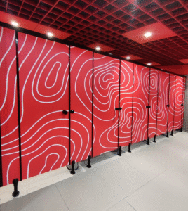 Waterproof toilet partitions