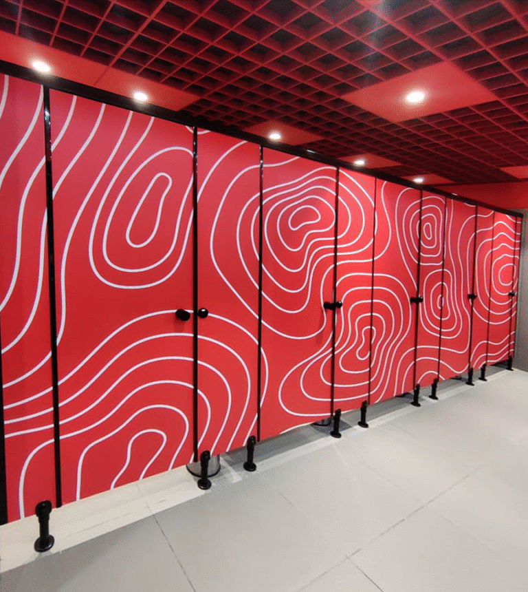 Waterproof toilet partitions